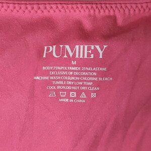 New Pink Slimming Body Suit with a Sweetheart Neckline & Long Sleeves